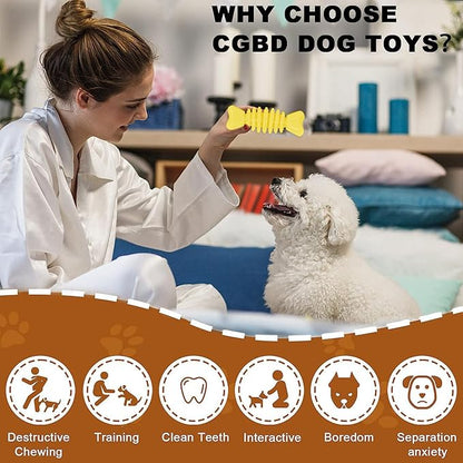 Puppy Toys, 6 Pack Dog Chew Toys for Puppy, Cute Yellow Small Dog Toys, Teething Toys for Puppies, Soft Durable Interactive Chew Toy for Small Dogs