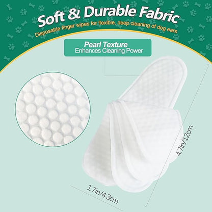 Pet Cleaning and Deodorizing Bathing Wipes for Dog and Cat, Extra ThickNourish Fur No-Rinse Grooming Wipes for Daily Care and Travel, Hypoallergenic