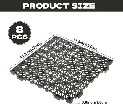 8 PCS Kennel Deck Kennel Flooring for Outdoor Dog Enclosure Dog Pens Outside Keeping The Dog Away from The Ground(11.8inch*11.8inch)