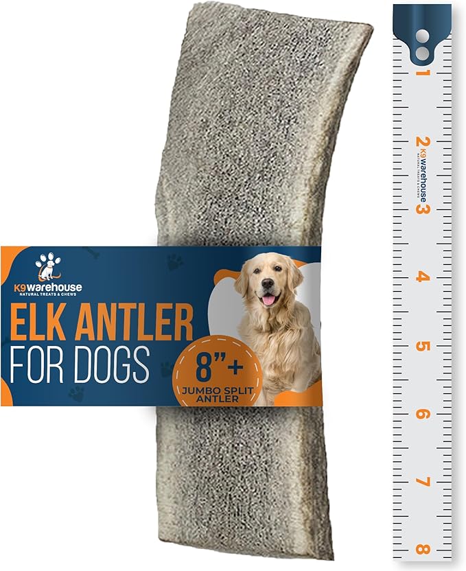 Elk Antlers for Dogs - Made in USA, Natural, Long-Lasting Dog Antler Chews - Split Antlers for Aggressive Chewers - Deer Antler Chew Bones for Small, Medium, Large & Extra Big Dogs