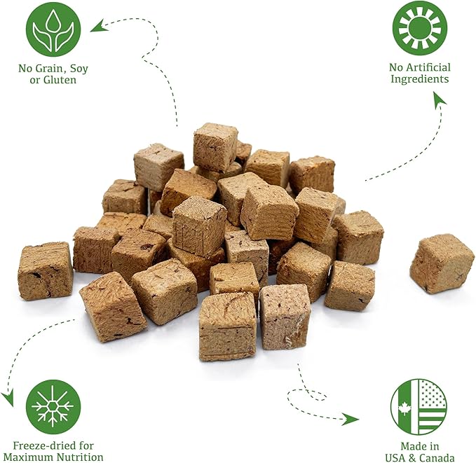 McLovin's Pet Freeze Dried Raw Beef Liver Dog Treats and Toppers, 12 oz. Canister - Single Ingredient, Grain-Free, Gluten-Free, High-Protein Treat  Healthy Dog Training Treats