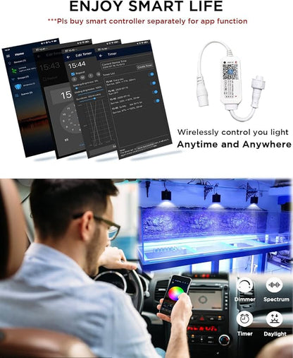 Lominie Dimmable 4 Channels Wi-Fi Controller with 5-pins Compatible LED Aquarium Light