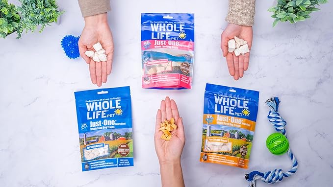 Whole Life Pet Just One Chicken - Dog Treat Or Topper - Human Grade, Freeze Dried, One Ingredient - Protein Rich, Grain Free, Made in The USA
