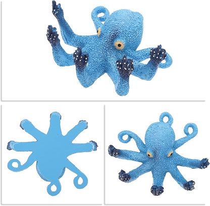 Blue Resin Octopus Aquarium Ornament, Funny Fish Tank Decoration