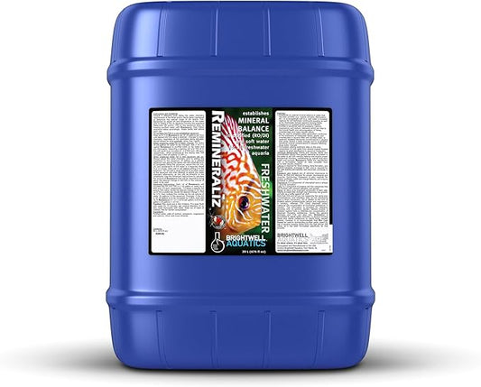 Brightwell Aquatics Remineralīz – Restores GH & TDS for Freshwater Aquariums, Replenishes Essential Minerals for Soft Water, Supports Fish & Plant Health, 20L