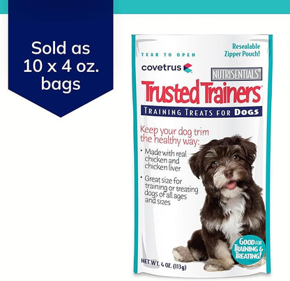 NutriSentials Trusted Trainers Training Treats for Dogs - Soft Dog Treats for Small, Medium & Large Dogs - Chicken Flavor - 10 Pack - 4 oz