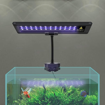 IREENUO Aquarium LED Light, Full Spectrum Fish Tank Clip on Light with Remote, Color Changing Lighting for Reef Coral Aquatic Plants and Fish Keeping (20W（23.6inch)