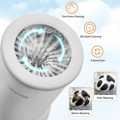 DOGNESS Automatic Dog Paw Cleaner, Rechargeable Paw Washer for Dogs Portable Electric Paw Cleaner Cup for Small to Medium Dogs (White)