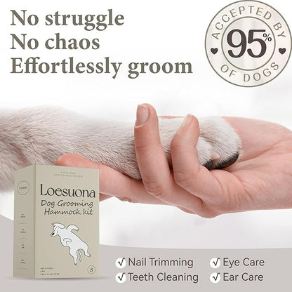 Dog Grooming Hammock  for Dogs Cat Grooming Hammock,Dog Sling for Nail Trimming with Dog Nail Clippers for Small Dogs,Dog Hammock for Nail Trim,Dog Hanging Harness for Nail Trimming