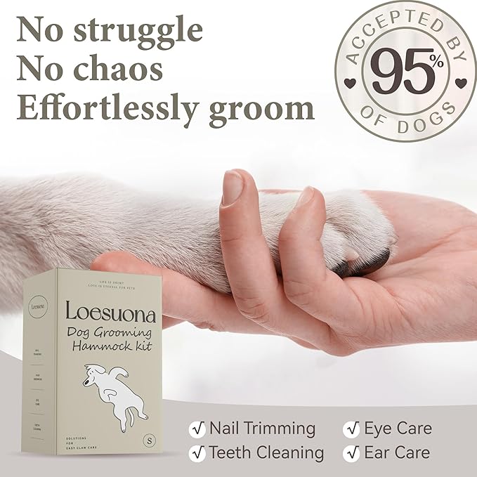 Dog Grooming Hammock  for Dogs Cat Grooming Hammock,Dog Sling for Nail Trimming with Dog Nail Clippers for Small Dogs,Dog Hammock for Nail Trim,Dog Hanging Harness for Nail Trimming