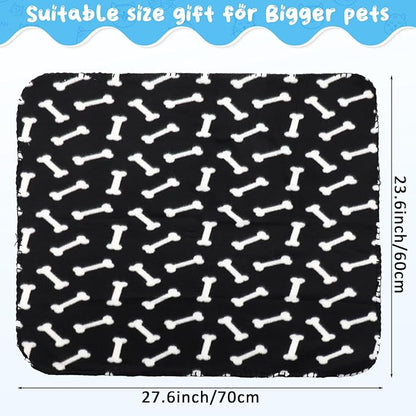 Eccliy 20 Pcs Puppy Blanket Pet Soft Fleece Dog Blankets Warm Felt Throw Sleep Mat Bed Covers for Doggie Puppy Pet Dogs Cat, 20 Styles(23.6 x 27.6 Inch,Mix)