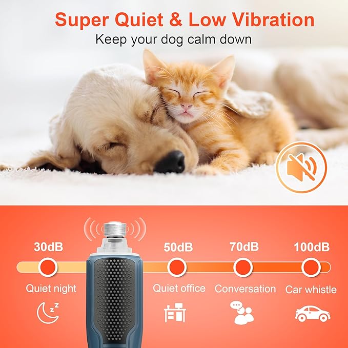 7-Speed 360° LED Strong Light Dog Nail Grinder Quiet Cat Nail Grinder Dog Nail Trimmers for Large Medium Small Dogs Cats Pets Claw Trimmer Quick Dog Nail Clipper