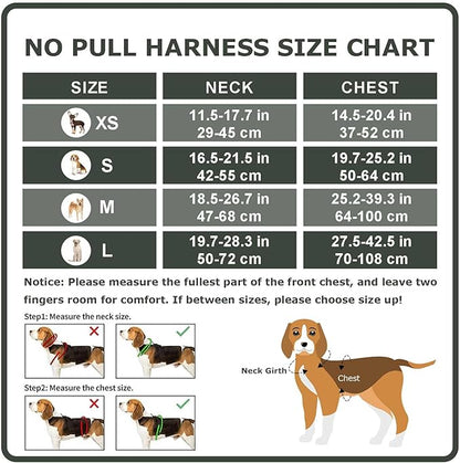 Dog Harness Small Sized Dog, No Pull Pet Harness with 2 Leash Clips, Adjustable Soft Padded Dog Vest Harnesses, Reflective No-Choke Pet Oxford Vest