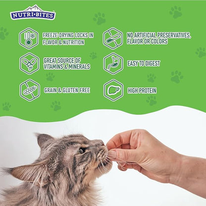 Nutri Bites Freeze Dried Beef Liver Dog & Cat Treats, 4 oz | Healthy Pet Training Treats or Food Topper | All Natural, Single Ingredient, High Protein