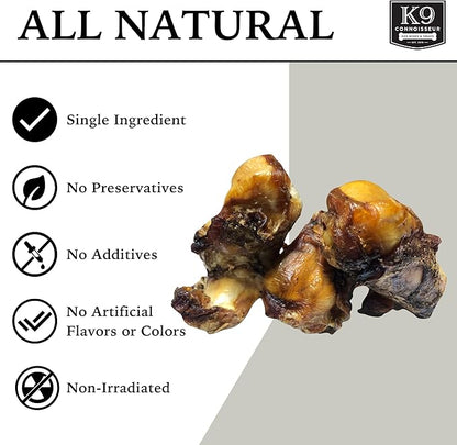 K9 Connoisseur Natural Dog Bones for Dogs Long Lasting & Large Dog Bones for Aggressive Chewers Breeds- Knuckle Bone Marrow Dog Bones Rawhide Free Dog Treats for Medium Dogs Made in USA Only (3 Pack)