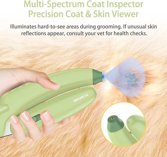 Dog Nail Clippers with LED Light & Nail File  Professional at-Home Pet Grooming Kit, Razor-Sharp Claw Trimmer & Built-in File for Safe, Stress-Free Trimming on Dogs Cats. Green