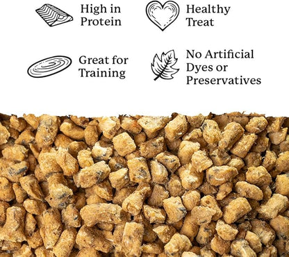 Dr. Harvey's Wild Alaskan Salmon Bites Freeze Dried Dog Training Treats with Salmon Meat for Dogs, 7 Ounces