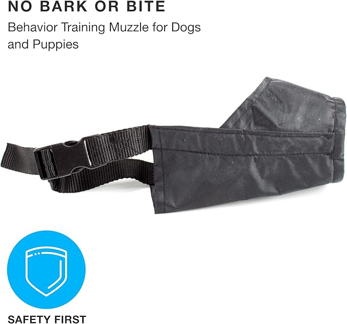Dog Muzzle for Medium Dogs 20-50lbs (M) Soft Mesh Nylon Quick Fit Dog Muzzle - Medium Breed Dog Grooming Supplies - Medium Dog Muzzle for Biting