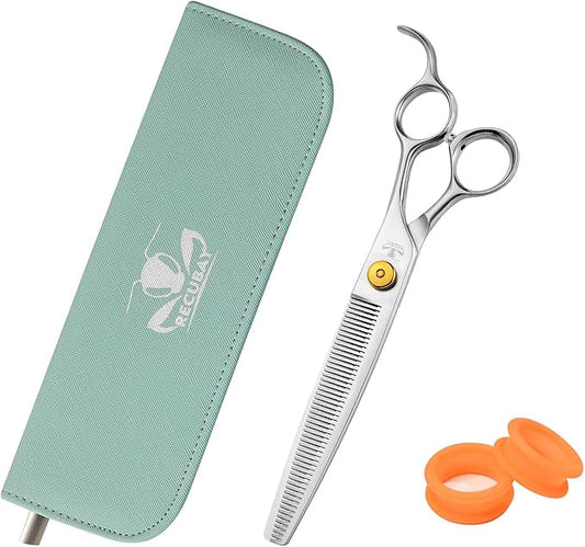 7.5" Thinning Dog Shear - Professional Blender Scissors for Medium Large Dogs, 35% Thinning Rate