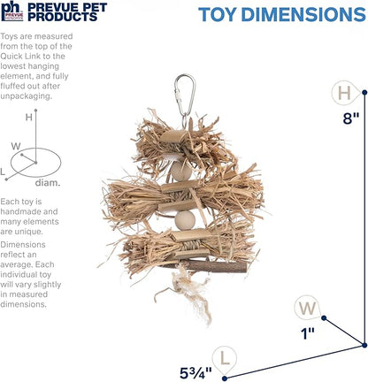 Pervue Pet Products Naturals Preen & Pacify Woodland Harvest Bird Toy 62549