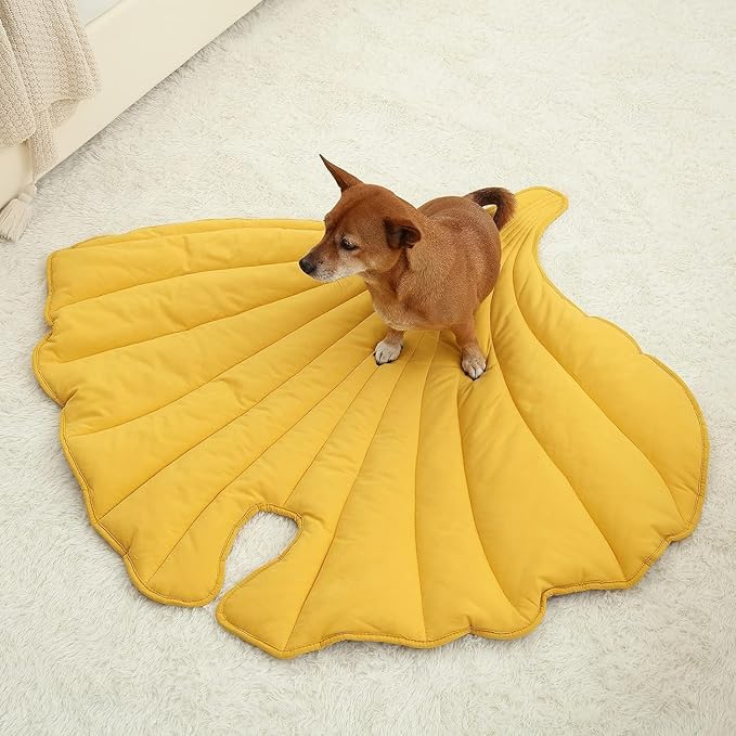 50x45 Inch Leaf Shaped Cotton Dog Blanket, Extra Large Pet Blanket for Small Medium Large Dogs, Machine Washable Puppy Mat for Couch Protection, Soft Plush Dog Bed for Furniture, Sofa, Floor