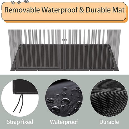 70" L x 28" H Extra Long Steel Tube Dog Crate with Mat Base, Heavy Duty Dog Crates for Large Dogs, Big Dog Cage, Dog Kennel, Puppy Dog Playpen with Top, Pet Cage, Indoor Outdoor, XXL2