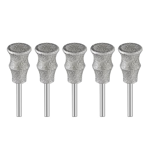 Diamond Dog Nail Grinder Bits - FOCSTOL Diamond Rotory Bit for Dogs&Pets, 5pcs 1/8'' Rotary Nail Grinder Bits for Animals Nail Care (Type B)