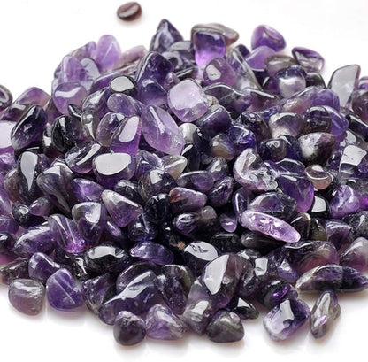 WAYBER 1 Lb/460g Natural Purple Amethyst Quartz Crystal Stones Irregular Decorative Pebble Rock Sand for Aquarium/Fish Turtle Tank/Vase Fillers/Air Plants/Succulent Plants Decor (Fill 1 Cup)