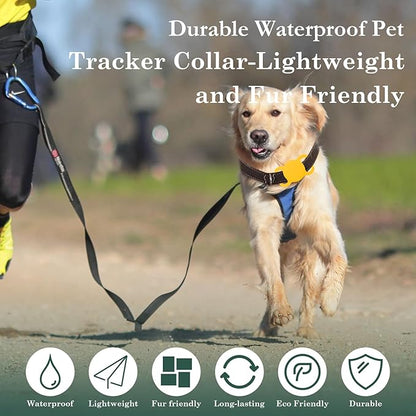 Dog Location Tracker, Waterproof Pet Tracker, MFi Certificated Tracking Device, Bluetooth with Collar Holder, No Monthly Fee, Works with Find My, Not GPS Tracker (iOS Only) (Orange)