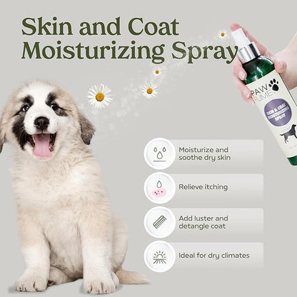 Pawfume Dog Gift Basket, 6-Piece Box  Give Your Pup a Spa-Quality Coat & Odor-Free Freshness  Probiotic Deodorizer Spray, Hypoallergenic Grooming Mist & Premium Brush  Dog Gift Boxes for All Breeds