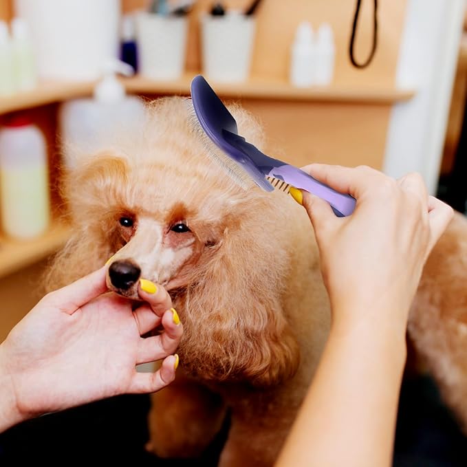 Dog Brush for Poodles,Grooming Brush for Dematting, and Detangle,Dog Brush for Poodles,German Shepherd Hair,Pitbulls,Yorkies,Labrador Retriever Grooming and Bathing