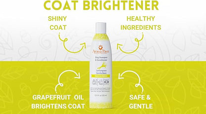 Dog Shampoo  Cleansing Wash, Conditioning, Moisturizing  Healthy Ingredients  Aromatic Grooming Puppy Shampoo  Tearless Cleaner, Lemongrass Vanilla Bean 13.5 oz