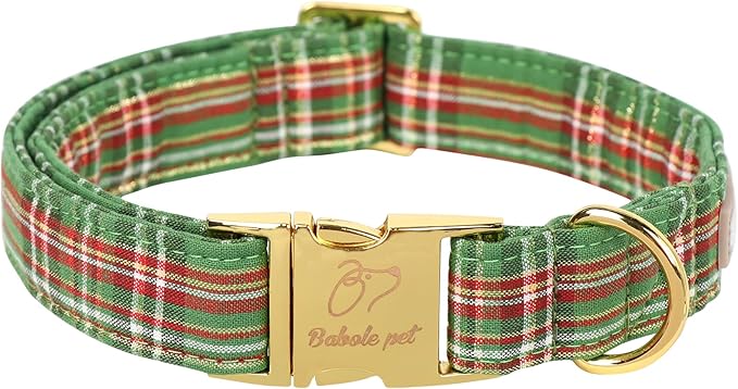 Christmas Dog Collars for Large Dog,Green Dog Collar with Safety Metal Buckle Adjustable Puppy Collars for Small Medium Dog,Boy&Girl&Male&Female Dog Gift,XL-16-26"