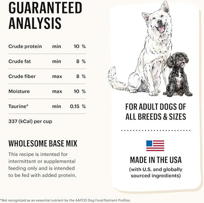 The Honest Kitchen Human Grade Dehydrated Grain Free Fruit & Veggie Base Mix Dog Food (Just Add Protein) - 7 Pound Box (Makes 12 Pounds)