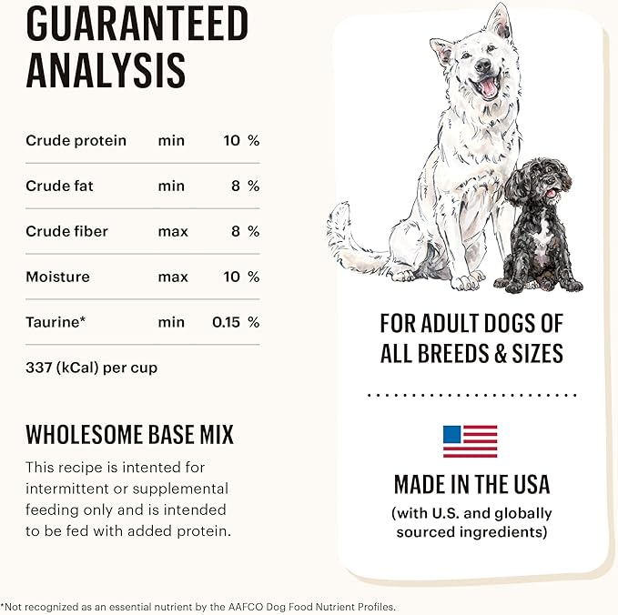 The Honest Kitchen Dehydrated Grain Free Fruit & Veggie Base Mix Dog Food (Just Add Protein), 3 lb Box