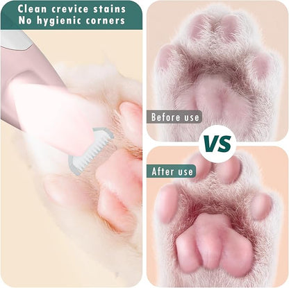 Dog Paw Trimmer, Paw Trimmer for Dogs, Multifunctional Waterproofing Pet Hair Trimmer for Dogs, Electric Pet Paw Trimmer, Cat Paw Trimmer with LED Light, for Paws Eyes Ears Face Rump