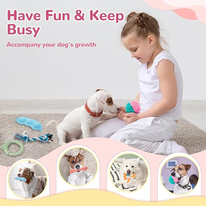 18-Pack Puppy Teething Toys - Interactive, Busy & Boredom Relief for Small Dogs