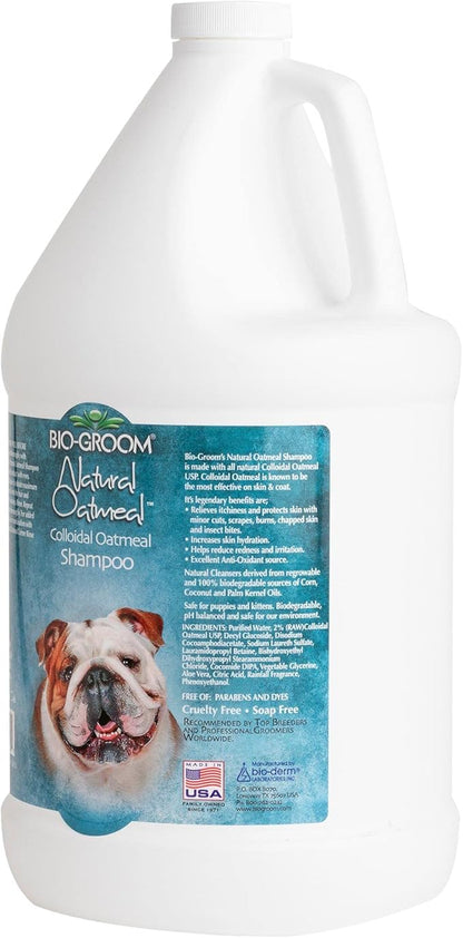 Bio-Groom Oatmeal Dog Shampoo  for Allergies and Itching, Cruelty-Free, Dog Bathing Supplies, Puppy Shampoo for Sensitive Skin, Made in USA, Anti-Itch Dog Products  1 Gallon