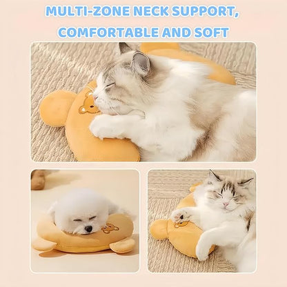 3 Pcs Cat Pillows for Indoor Cat and Puppy, Dog Pillows, U-Shaped Pillow for Cats and Dogs, Soft Fluffy Cat Bed Pillow, Dog Calming Pillow Old Joint Relief (Cartoon)