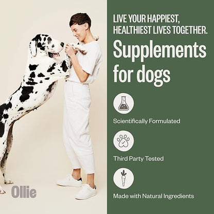 Ollie Belly Rubs, Probiotic Dog Chews, Digestive Health, Natural Ingredients, for Upset Stomach Relief, Appx. 60 Count