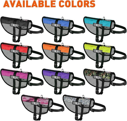 Dogline MaxAire Vest Emotional Support Removable Patch Adjustable Harness Reflective for Puppies Small Medium and Large Dogs 13 by 16 Inch Girth Urban Camo