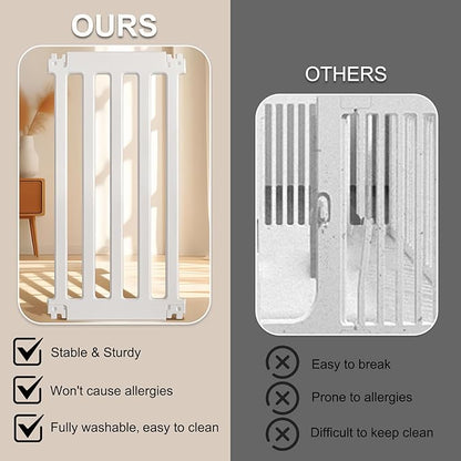Dog Playpen with Door, 12 Panels Puppy Playpen, 25.6 H Dog Pen for Small Cats and Dogs, Pet Fence for Indoor & Outdoor, Non-Slip Pet Gate Made of Strong Plastic, White