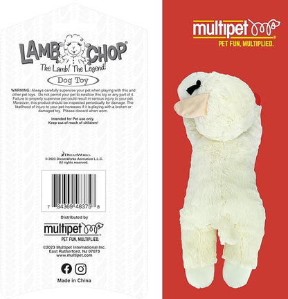 Multipet's Officially Licensed Lamb Chop Jumbo White Plush Dog Toy, 24-Inch