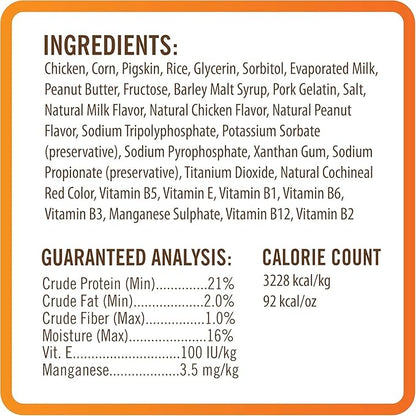 NutriChomps Dog Chews, 6-inch Braids, Easy to Digest, Rawhide-Free Dog Treats, Healthy, Real Chicken, Peanut Butter and Milk flavors, Pack of 4