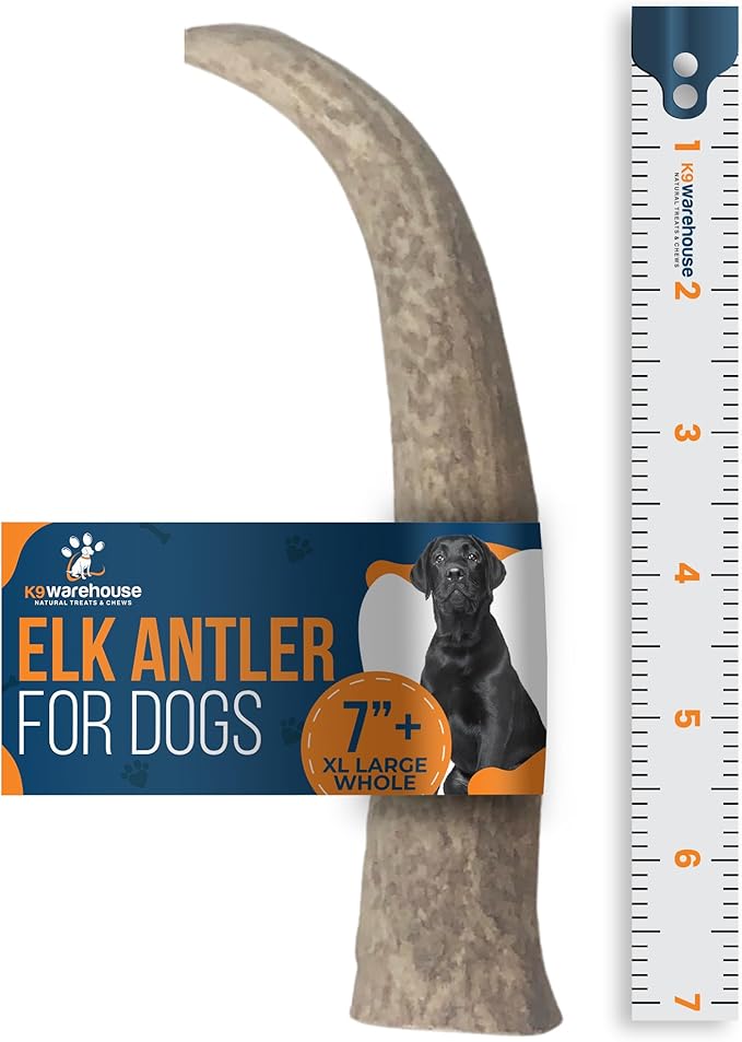 Elk Antlers for Dogs - Dog Antlers for Aggressive Chewers - USA Sourced Elk Antler for Dogs to Promote Oral Health - Long Lasting Antler Chews for Small, Medium, Large & XLarge Dogs