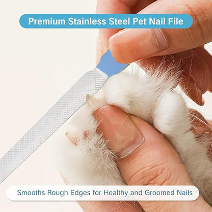 NIIIYTYB 3Pcs Dog Nail File Professional Metal Emery Boards for Dogs Cats Nail Grooming Tool for Smoothing Rough Edges Pet Filer for Large Small Breeds Puppies Toenails Safe Effective