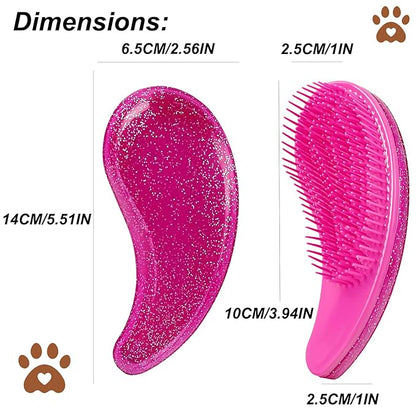 Puppy Brush, Soft Dog Brush for Grooming, Puppy Hair Remover Brush Comb, Grooming Tool for Poodles,Teddy, Yorkies, Maltese, Shih Tzu, Chihuahua, Starry Pink
