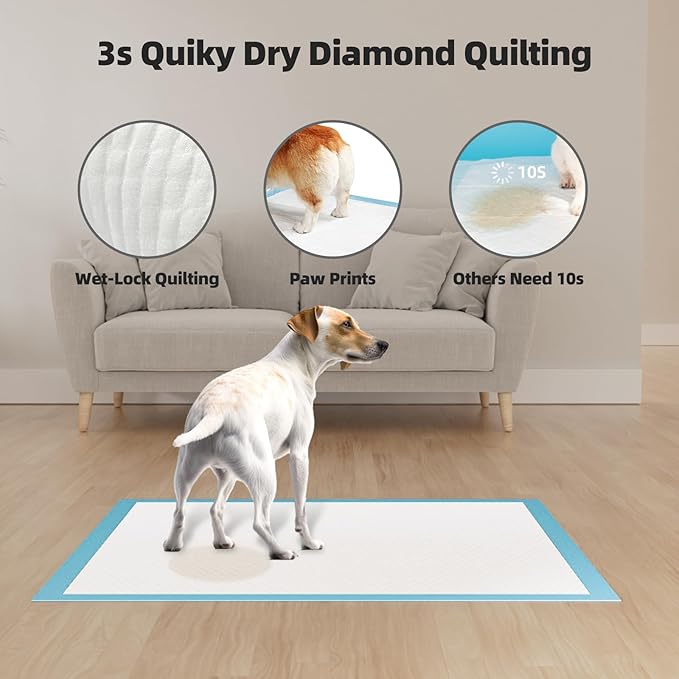 Puppy Pee Pads for Dogs Extra Large 32"x40" 100 Count, Super Absorbent & Quick-Dry, Thicken Disposable Potty Training Pads for Doggie Cats Rabbits, Leakproof Pet Piddle Pad