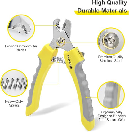 Professional Dog Nail Trimmers, Dog Nail Clippers with Sharp Blade, Safety Lock and Protective Guard for Safe and Effective Grooming