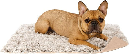 Furhaven Waterproof Throw Blanket for Dogs & Indoor Cats, Washable - Shaggy Plush Calming Long Faux Fur & Velvet Dog Blanket - Driftwood, Small